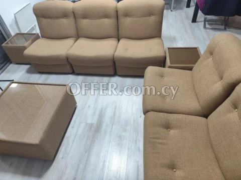 5 sofas- 3 seater and 2 seater- 1 coffee table - 2 side tables - Main Photo
