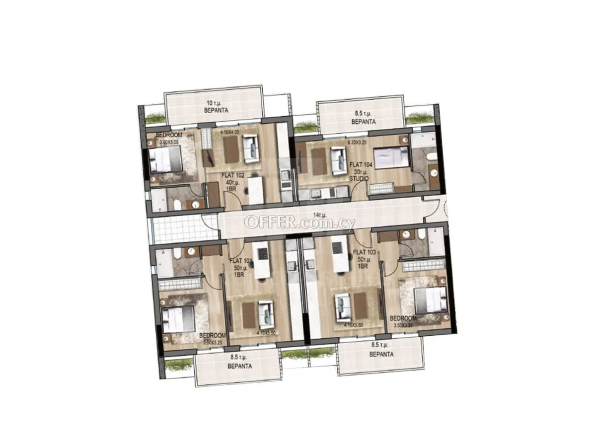 Brand New Studios for Sale near the University of Cyprus in Aglantzia - 6