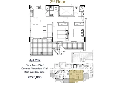 New two bedroom penthouse apartment under construction in Kolossi - 3