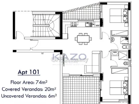 Modern Two Bedroom Apartment in Quiet Kolossi Area - 9