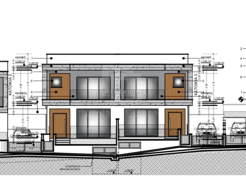 Three bedroom semi detached house with pool for sale in Agios Athanasios. delivery August 2026 - 2
