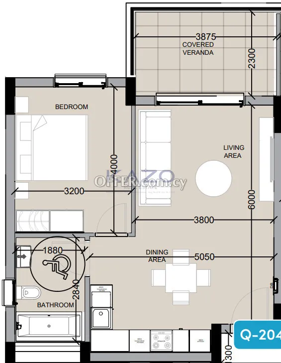 Modern One Bedroom Apartment in Resort like Green Asomatos Area - 10