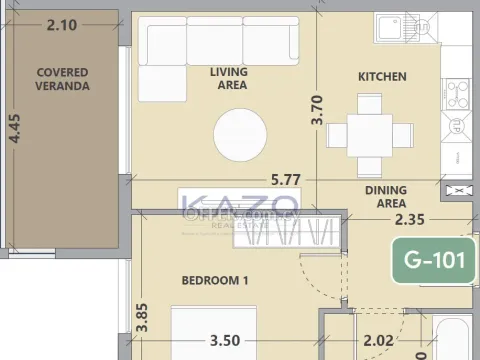 Stylish One Bedroom Apartment with Gym in Asomatos - 11