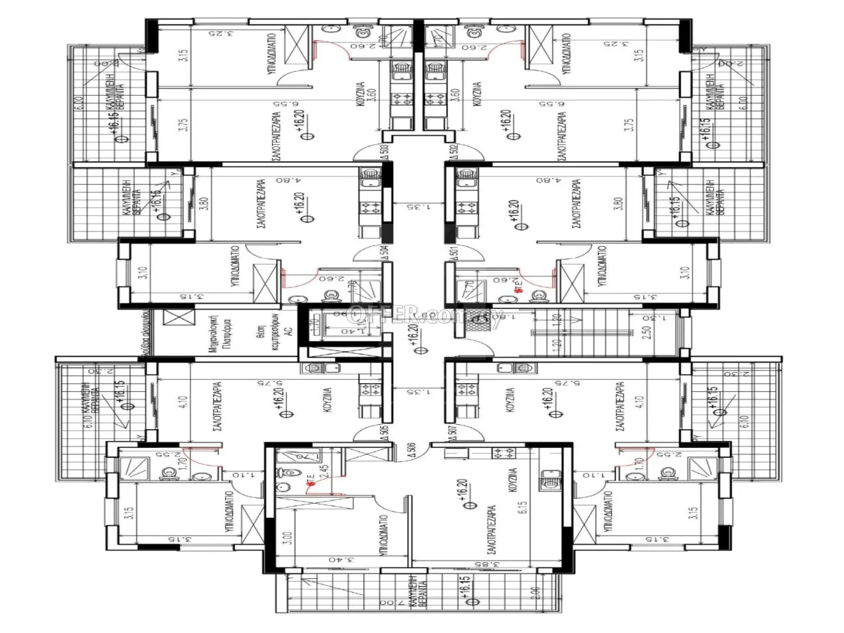 Brand new top floor one bedroom apartment in Engomi Parrisinos near Sklavenitis - 2