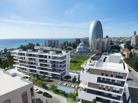 THREE BEDROOM  TOP FLOOR APARTMENT WITH ROOF GARDEN JUST 50 M FROM THE SEA IN LIMASSOL - Main Photo