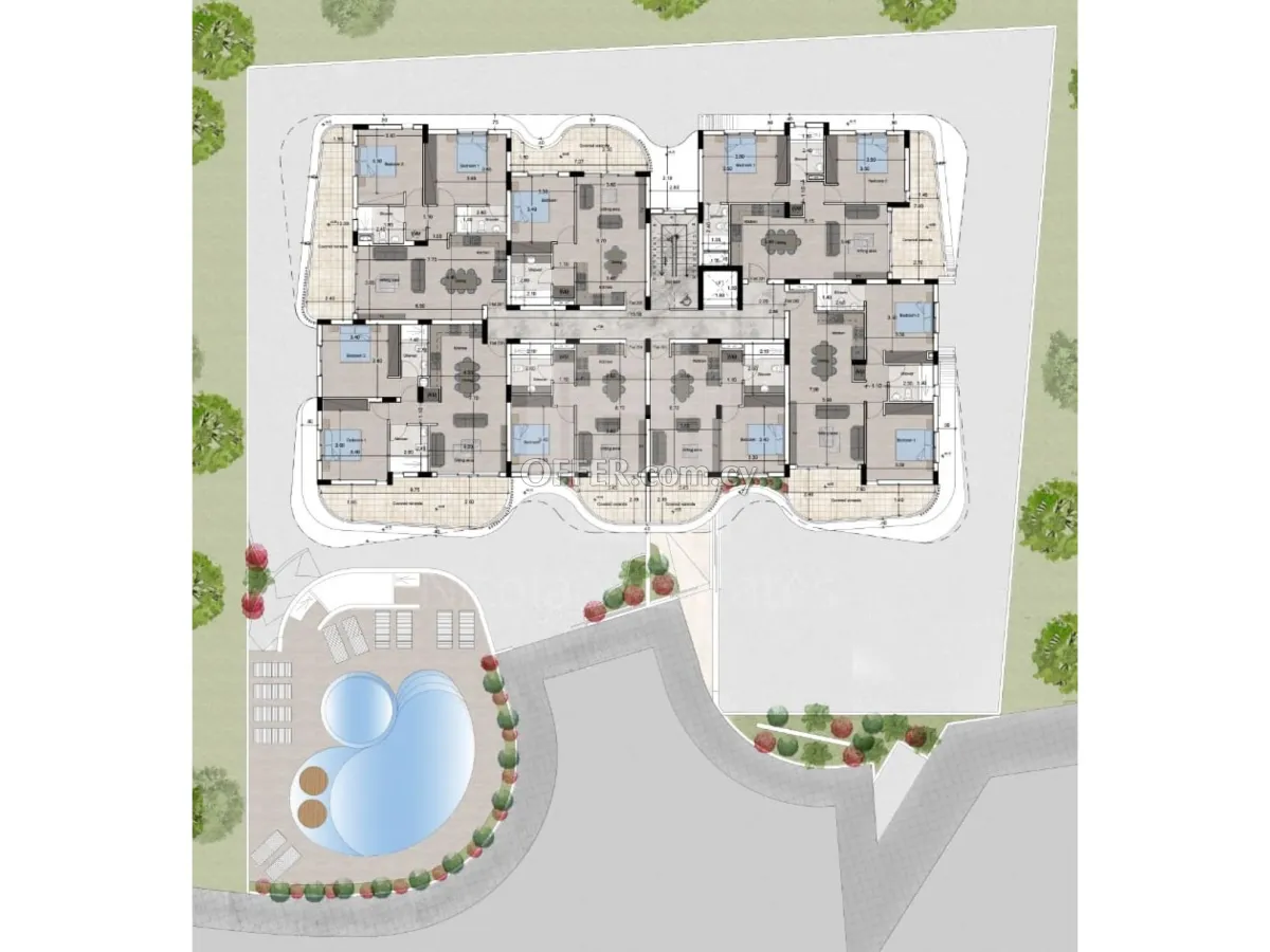 New three bedroom apartment in Aradippou area of Larnaca - 4