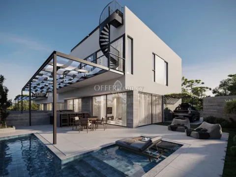 THREE BEDROOM VILLA WITH ROOF GARDEN & POOL 400 M FROM THE BEACH IN KISSONERGA - Main Photo