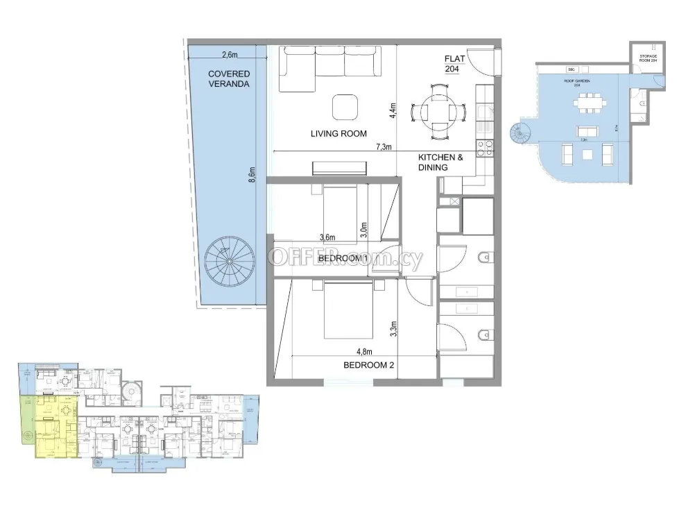 Apartment (Penthouse) in Aglantzia, Nicosia for Sale - 2
