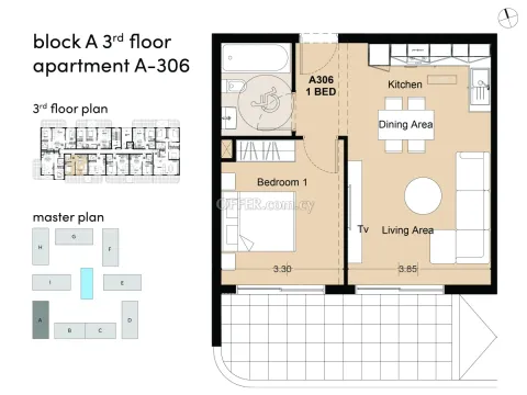 1 bed apartment in Livadhia Larnaka - 2