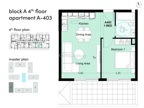 1 bed apartment in Livadhia Larnaka - 1