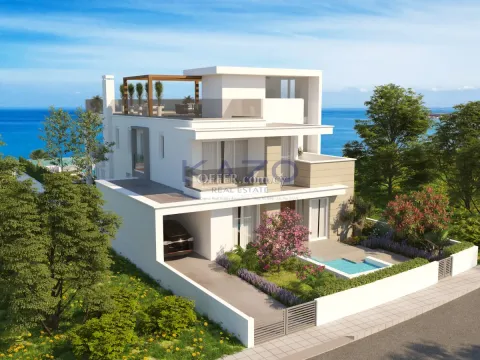 Modern Seafront Villa with Pool in Perivolia - Main Photo