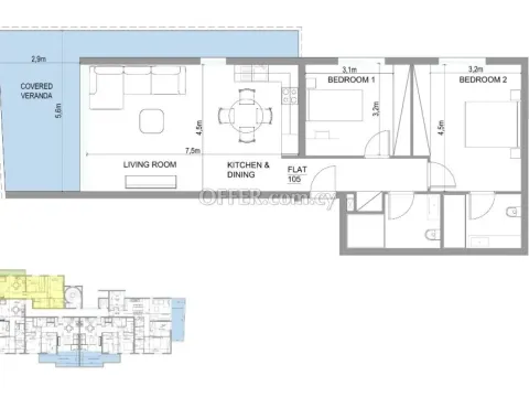 Apartment (Flat) in Aglantzia, Nicosia for Sale - 2