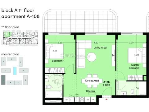 2 bed apartment in Livadhia Larnaka - 2