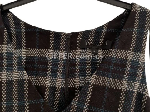Zara | Black Plaid Sleeveless Checked Mini Dress | Size 6 (34 EUR) - 3