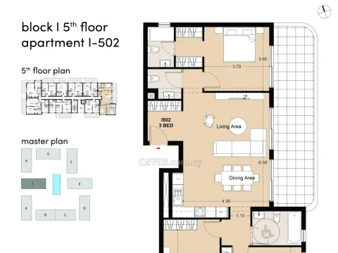3 bed apartment in Livadhia Larnaka - 4