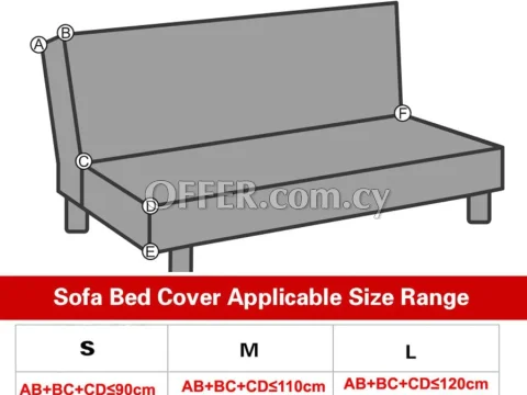 IMYOGI High Stretch Sofa Covers Fitted Full Folding Sofa Slipcover Armless Washable - 4