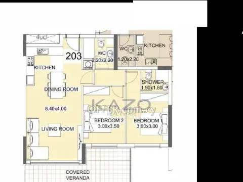 Sea View Apartment with Two Bedrooms Agios Athanasios - 2