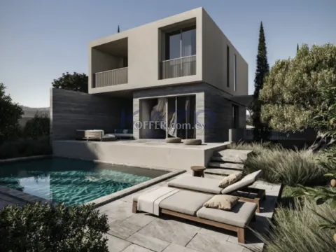 Modern Pegeia Villa with Pool and Sea View - Main Photo