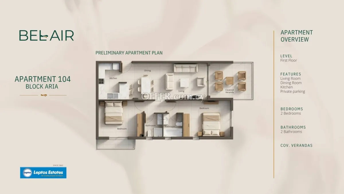 2 bed apartment for sale in Geroskipou Pafos - 2