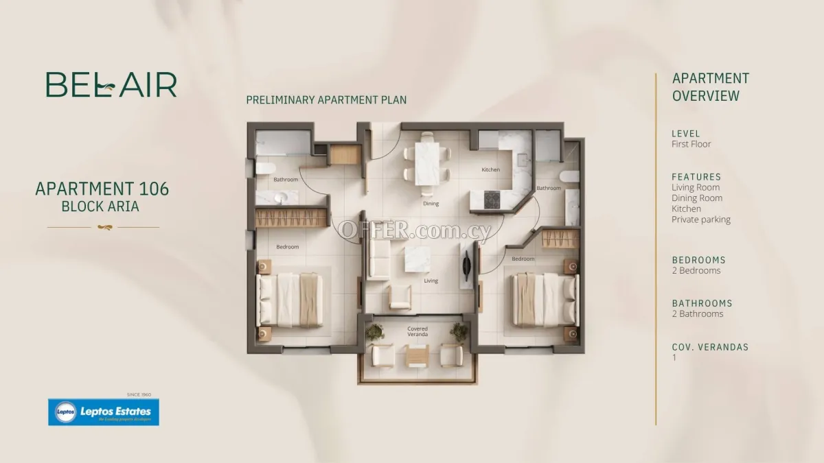 2 bed apartment for sale in Geroskipou Pafos - 2
