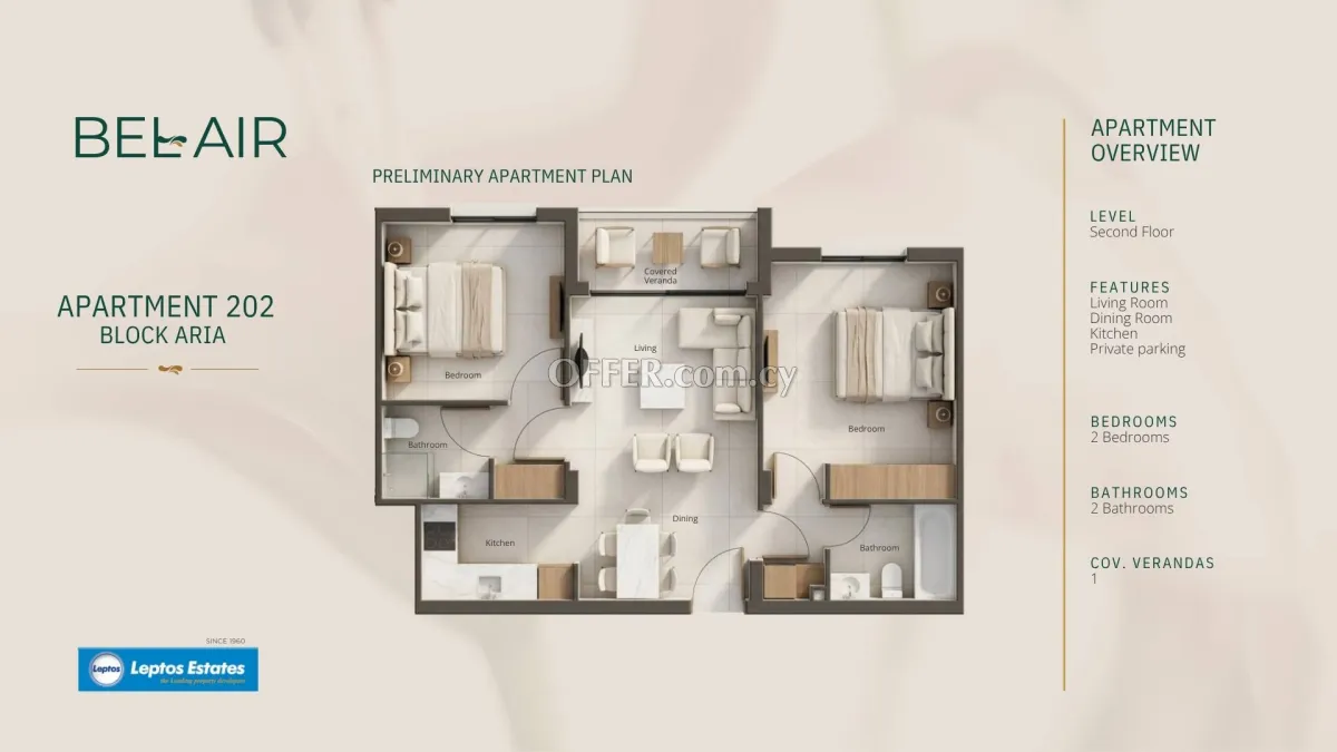 2 bed apartment for sale in Geroskipou Pafos - 2