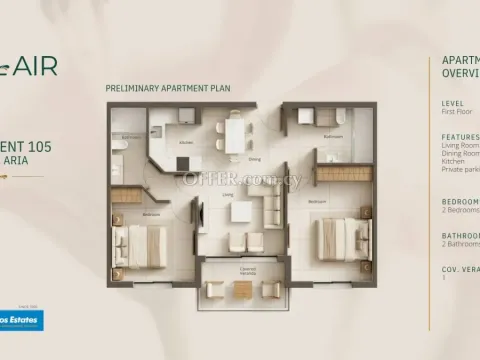 2 bed apartment for sale in Geroskipou Pafos - 2