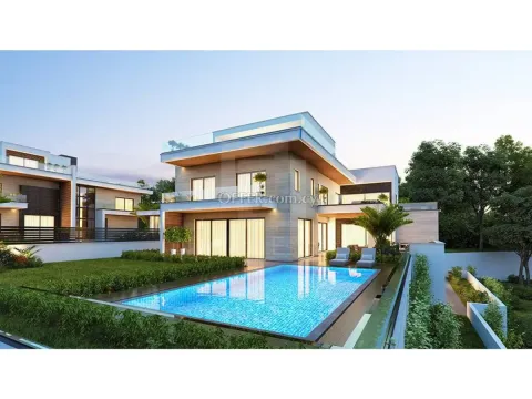 Luxury 5 bedroom detached villa with excellent sea views under study in Agios Tychonas