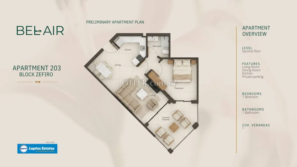 2 bed apartment for sale in Geroskipou Pafos - 2