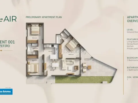 3 bed apartment for sale in Geroskipou Pafos - 2