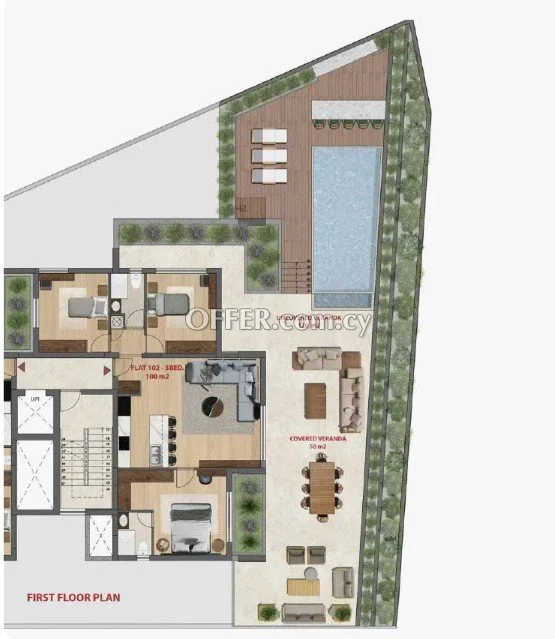 Premium 3-bedroom apartment with private overflow pool - Move-in ready – Germasogeia - Limassol #FLAT-EAST-26-26 - 9