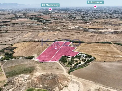 Two adjacent agricultural fields in Pano Deftera, Nicosia
