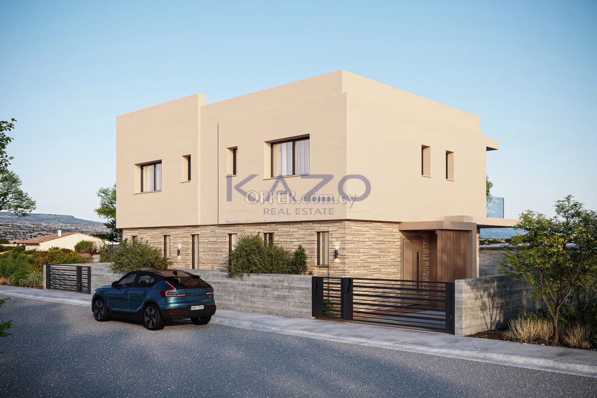 3-Bed Seafront Semi-Detached House in Geroskipou - 6