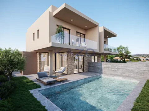 3-Bed Seafront Semi-Detached House in Geroskipou