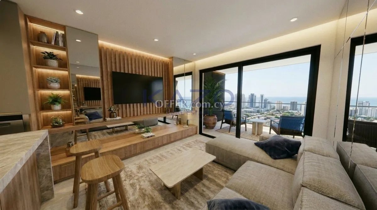 Modern 1-Bed Apartment, Agios Athanasios with City View - 5