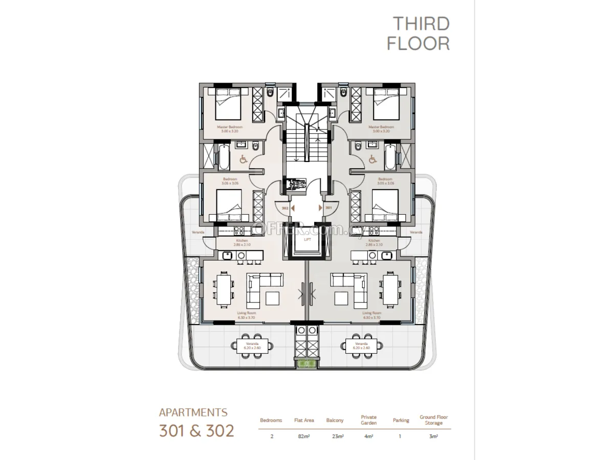 Brand new luxury 2 bedroom apartment off plan in Agios Nektarios Limassol - 3