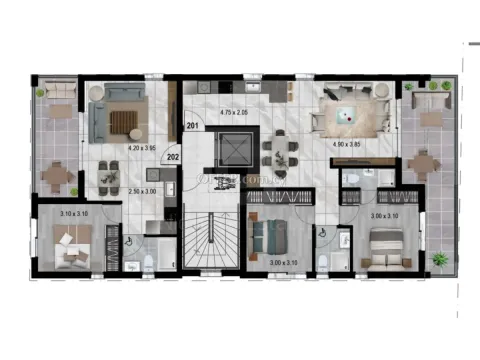 Brand new luxury 2 bedroom apartment off plan in Kato Polemidia - 4